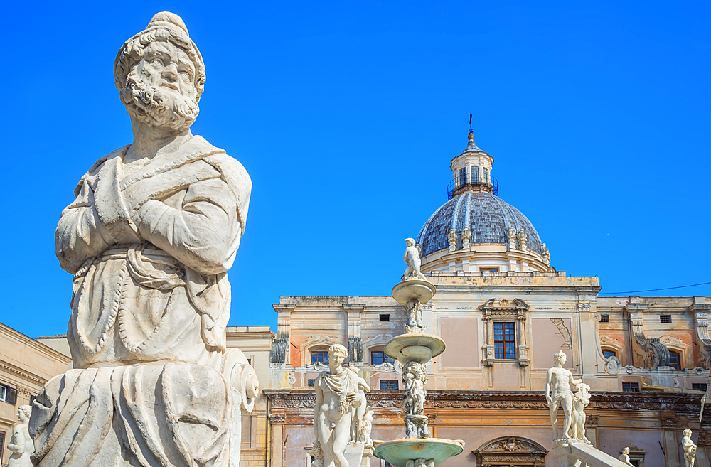 Piazza Pretoria, Palermo, Sicily, Italy, Europe,