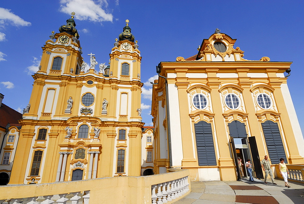 Monastery church, Melk Abbey, Wachau, Lower Austria, Austria