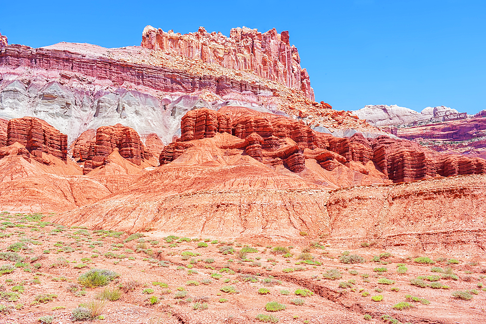 The Castle rock formation, Capitol Reef National Park, Utah, USA, North America