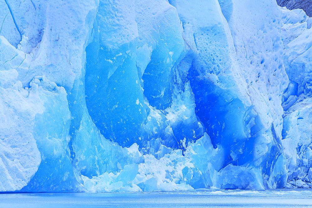 Grey glacier, close-up, Torres del Paine National Park, Chile, South America