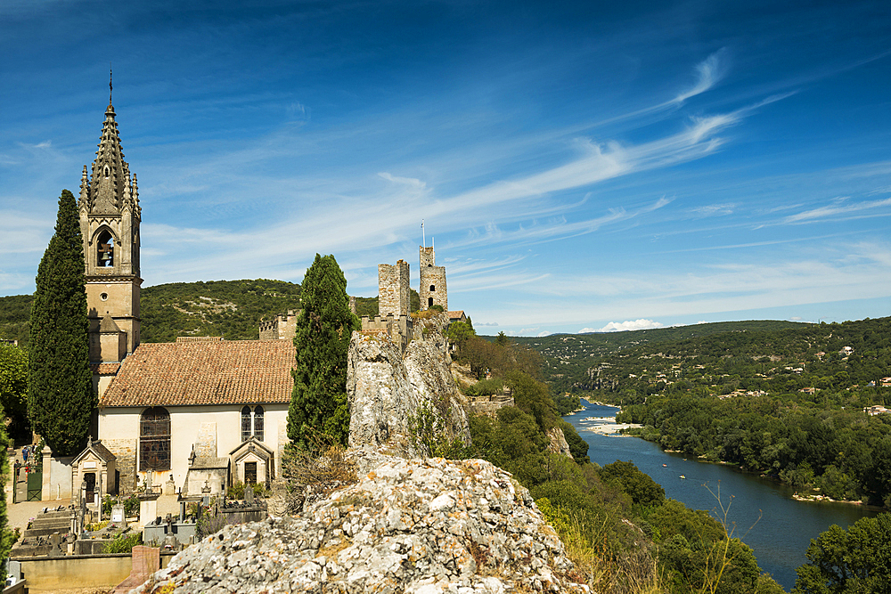 Aiguèze, one of the most beautiful villages in France, Les plus beaux villages de France, Gorges de l'Ardèche, Gard department, Auvergne-Rhône-Alpes region, France