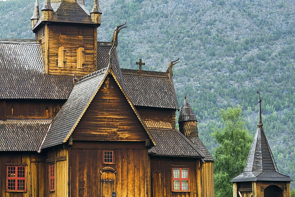 Stave Church in Lom, Innlandet, Norway