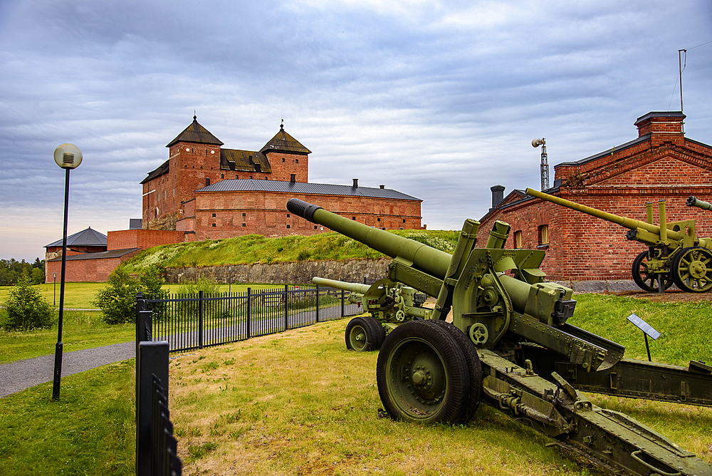 Finnish Artillery Museum in front of Hämeenlinna Castle and Fortress, Finland