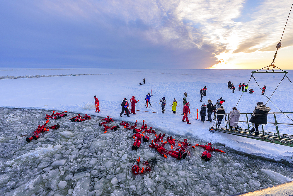 Tourist ride on the historic icebreaker Sampo, Kemi, Finland