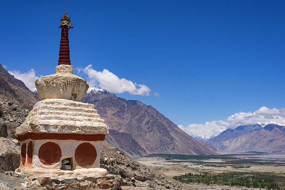 Tschörten near Hunder, Nubra Valley, Ladakh, Jammu and Kashmir, Indian Himalayas, North India, India, Asia