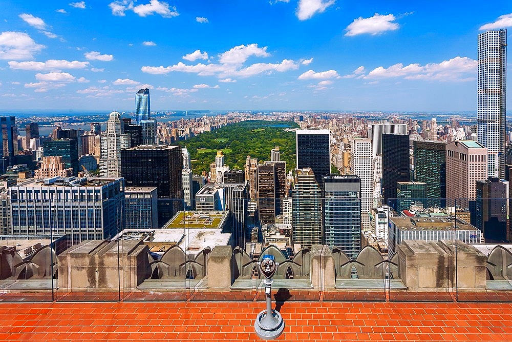 New York City, Manhattan, The Rockefeller Center, View of Central Park from Top of the Rock