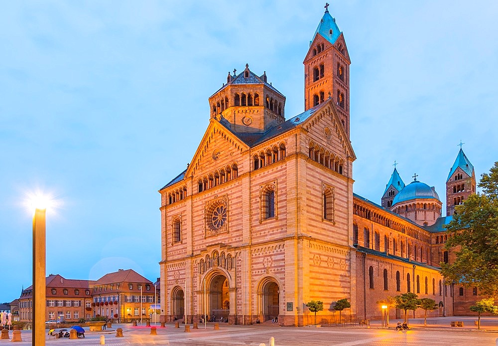 Speyer, Cathedral Church of St, Maria and St, Stephen, west facade, Domplatz