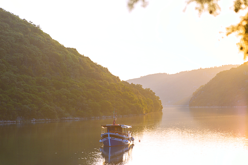 Limski channel, fishing boat