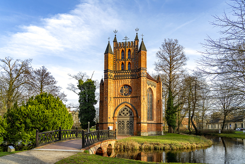 The Catholic Church of St. Helena and Andreas in the castle park of Ludwigslust, Mecklenburg-Vorpommern, Germany