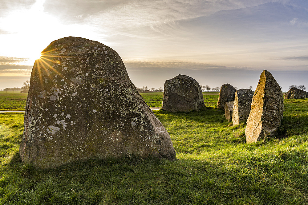 The megalithic tomb Nobbin, Putgarten, Ruegen Island, Mecklenburg-Western Pomerania, Germany