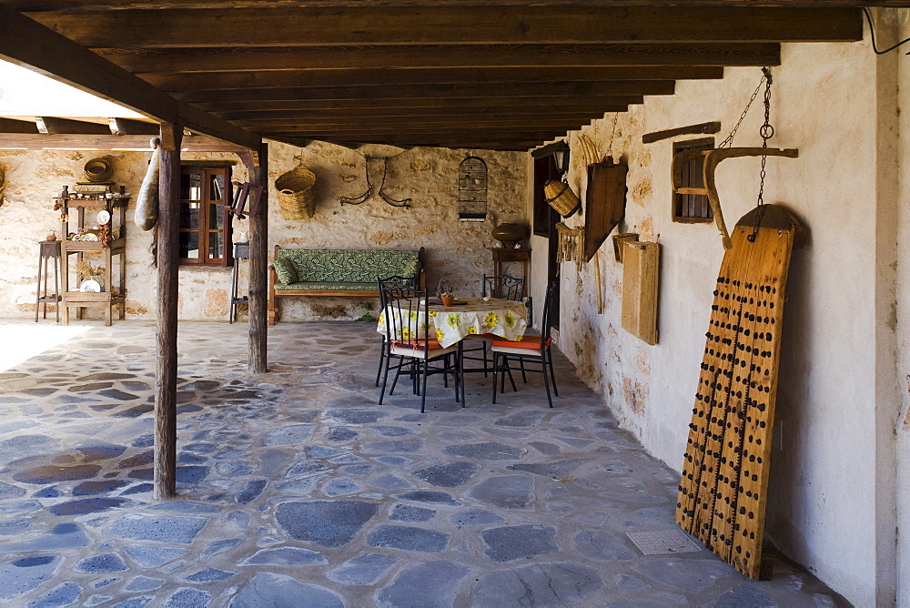 Courtyard of a holiday home, Casa Rural, Agroturismo La Gayria, Tiscamanita, Fuerteventura, Canary Islands, Spain, Europe