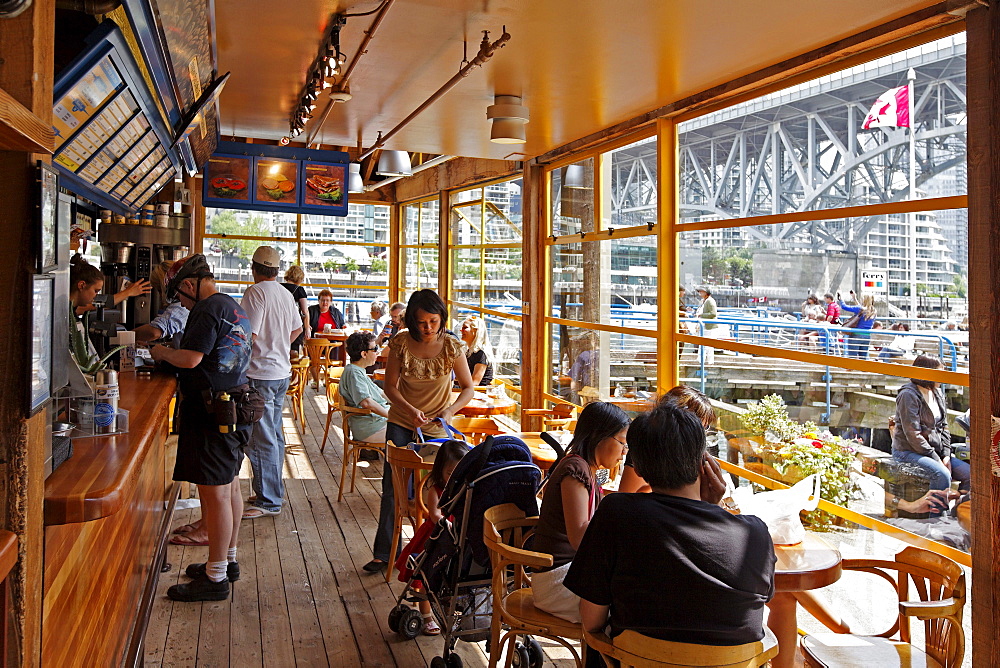 Granville Island, Granville Market, Cafe, Vancouver, British Columbia, Canada, North America