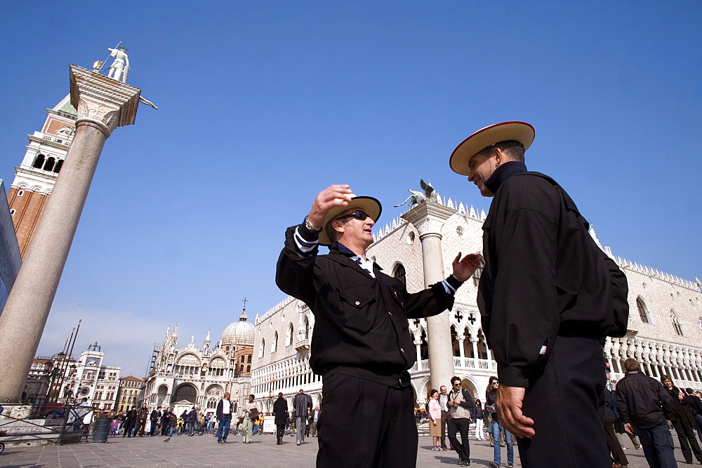 Gondolier, Doges Palace, Venice, Veneto, Italy