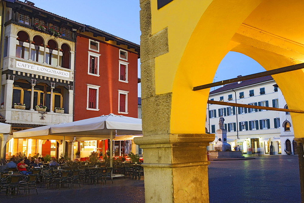 An evening on Piazza Paolo Diacono, Cividale del Friuli, Friuli-Venezia Giulia, Italy