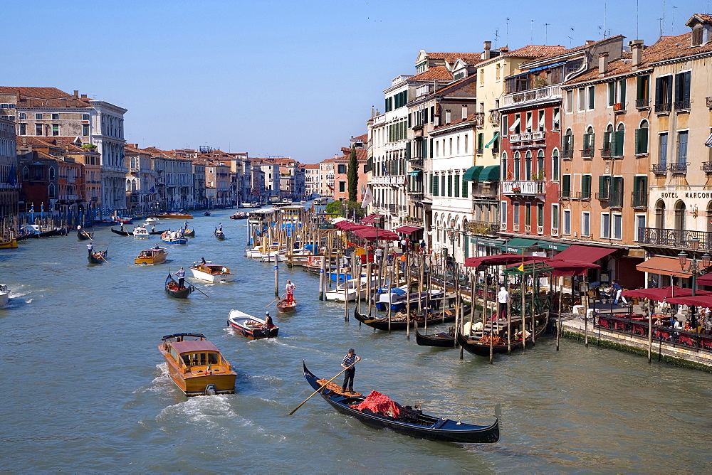 The Grand Canal with its many palaces, Canal Grande, Venice, Veneto, Italy