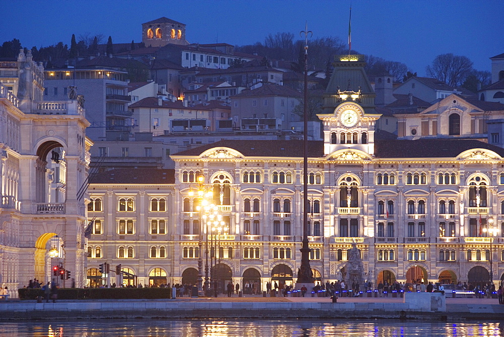 Piazza dell'Unita d'Italia and the city hall, Trieste, Friuli-Venezia Giulia, Upper Italy, Italy