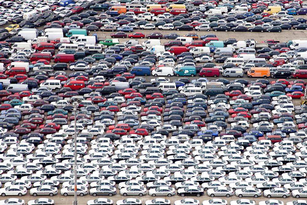 Export of cars, Port of Hamburg, Germany