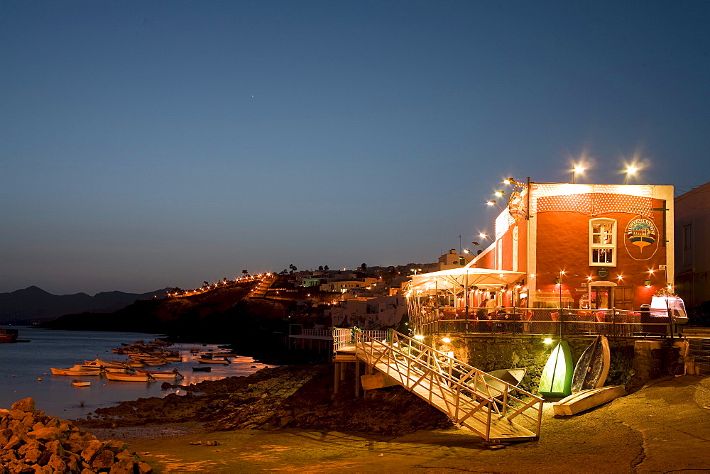 Restaurant, Restaurante Casa Roja, Plaza Varadero, harbour, Puerto del Carmen, UNESCO Biosphere Reserve, Lanzarote, Canary Islands, Spain, Europe