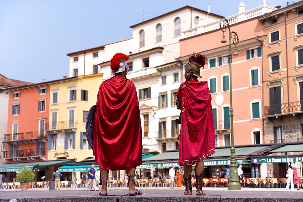 Gladiators, Piazza Bra, Verona, Veneto, Italy