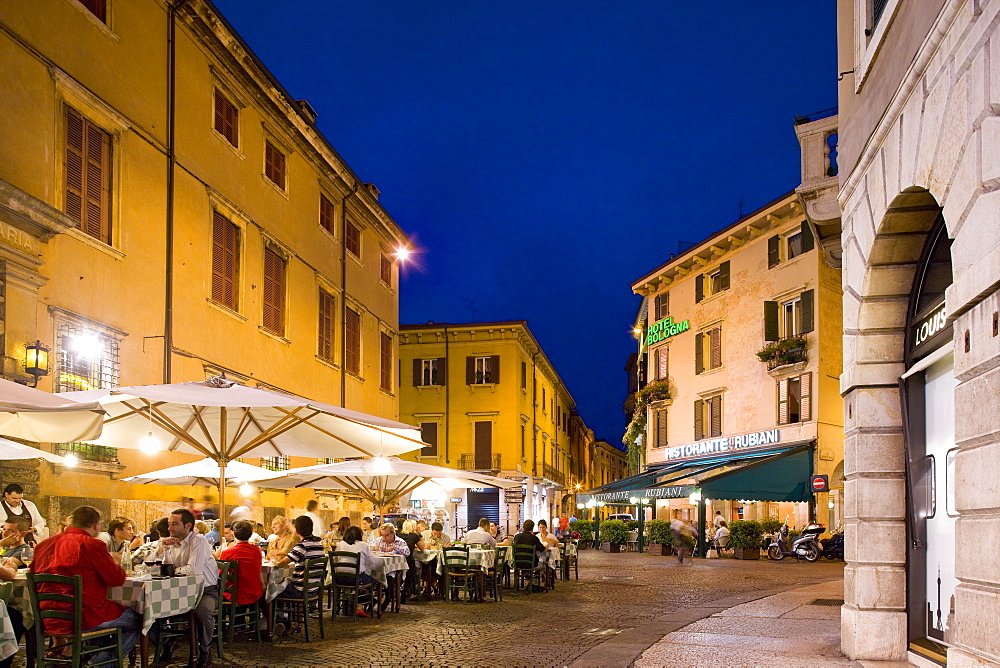 Restaurant near Piazza Bra, Verona, Veneto, Italy