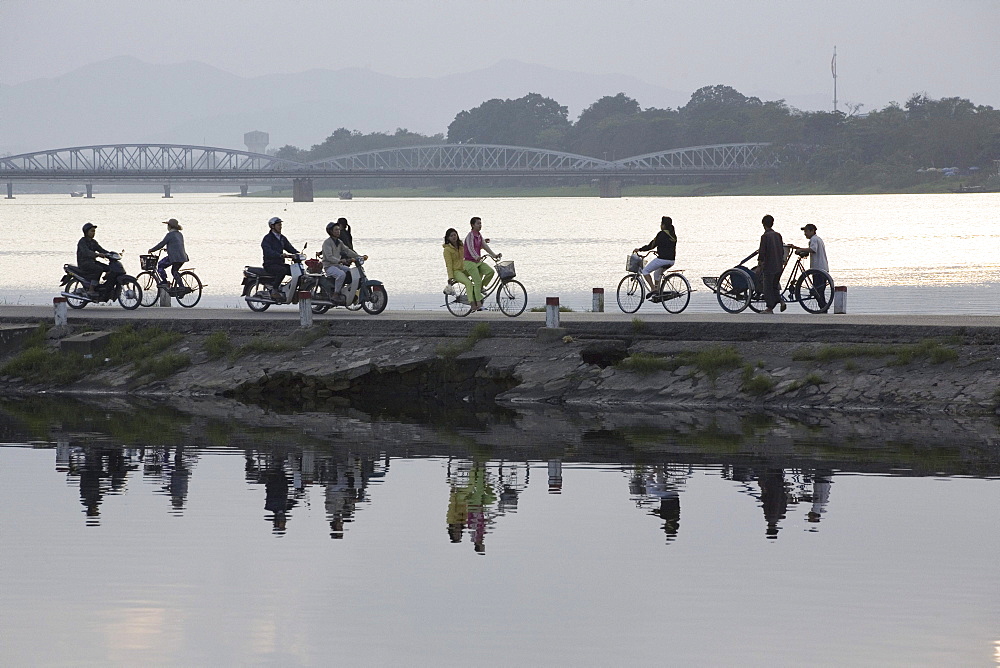 Bridge over the Perfume River Song Huong in Hue, Thua Thien-Hue Province, Vietnam, Asia