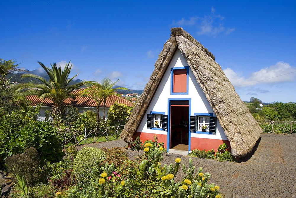 Traditional A-framed Palheiro House, Santana, Madeira, Portugal