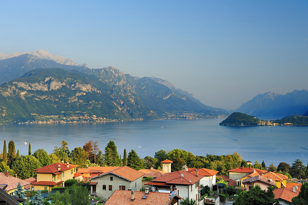 Menaggio at Lake Como, Bergamo Alps in background, Menaggio, Lombardy, Italy