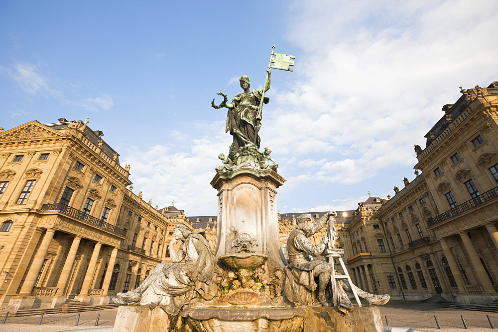 Franconia Fountain at Residence of Wuerzburg, Germany, Wuerzburg, Franconia, Bavaria