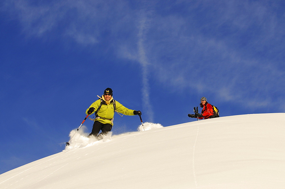 Skiing, Grosser Jaufen, Hochpuster Valley, South Tyrol, Italy