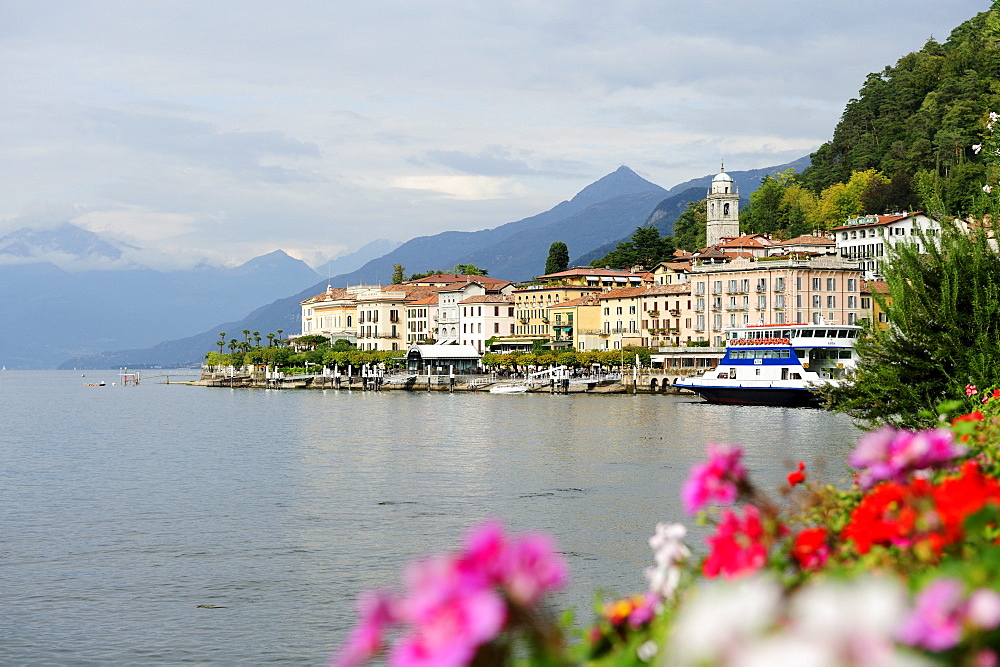 View over Lake Como to Bellagio, Lombardy, Italy
