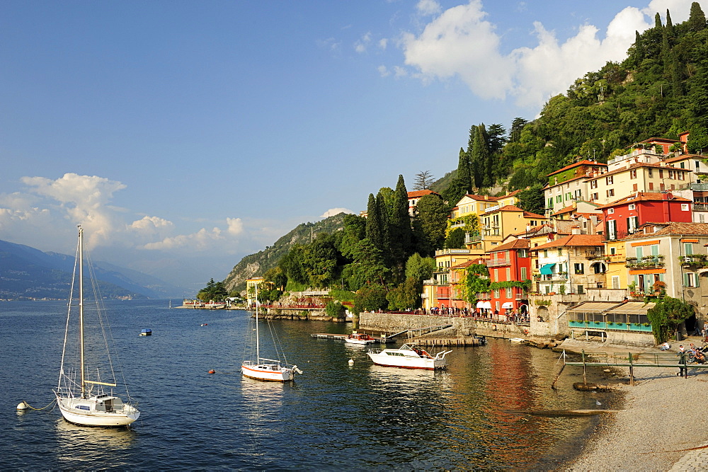 Boats on Lake Como, Varenna, Lombardy, Italy