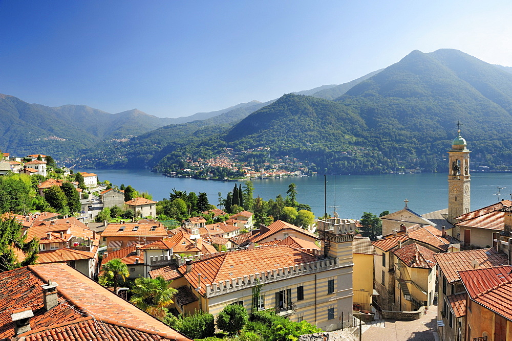 Village at western bank of Lake Como, Lombardy, Italy