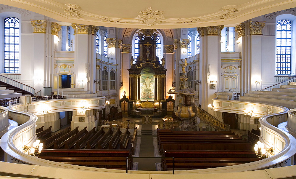 Saint Michaelis church, called Michel, Hamburg, Germany, Europe