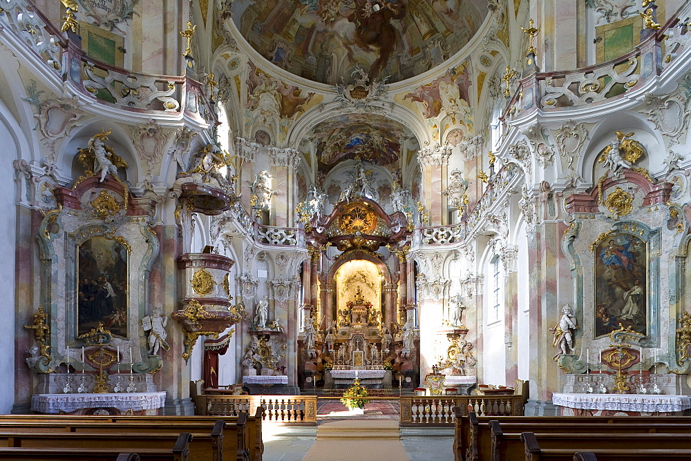 Pilgrimage church Birnau, Birnau cathedral at Lake Constance, near Uhldingen-Muehlhofen, Baden-Wuerttemberg, Germany, Europe