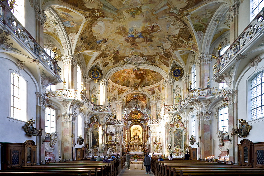 Pilgrimage church Birnau, Birnau cathedral at Lake Constance, near Uhldingen-Muehlhofen, Baden-Wuerttemberg, Germany, Europe