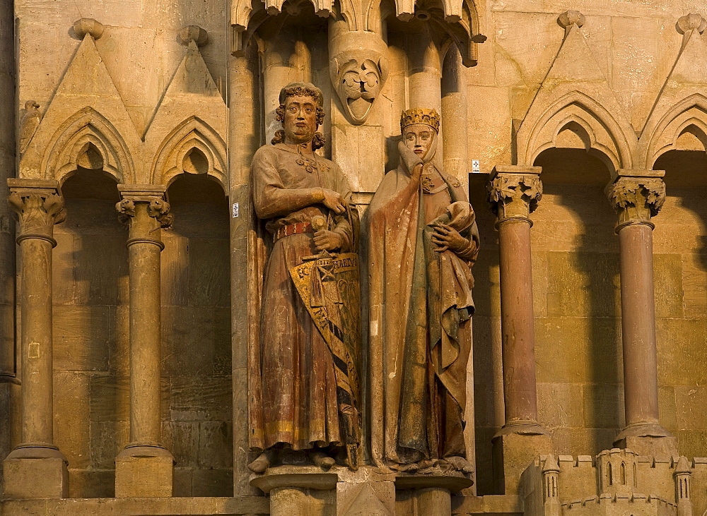 Sculptures of Eckard II and Uta in Naumburg cathedral, Cathedral of St. Peter and Paul, Naumburg an der Saale, Saxony-Anhalt, Germany, Europe