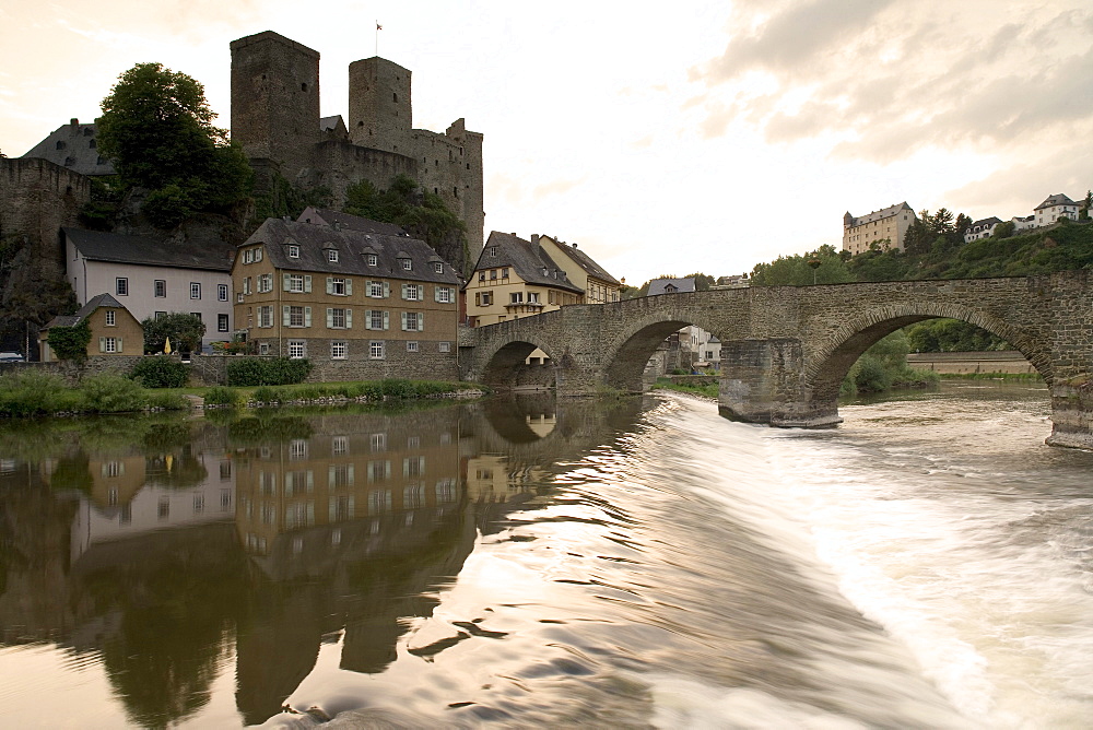 Runkel Castle on the river Lahn, Hesse, Germany, Europe