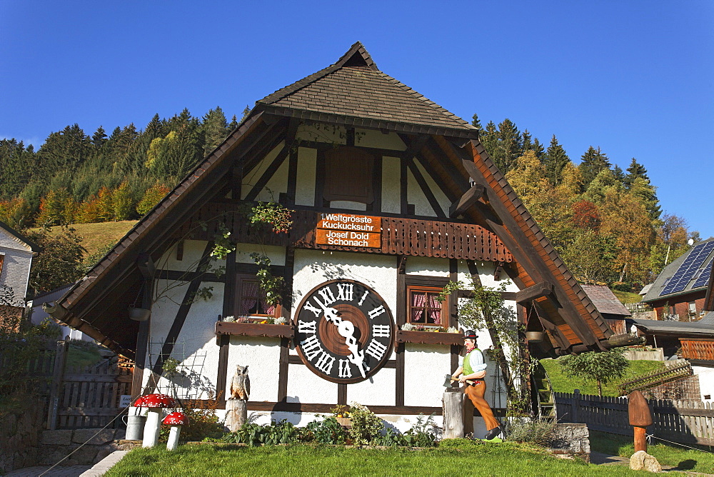 World's largest cuckoo clock, Schonach im Schwarzwald, Baden-Wurttemberg, Germany