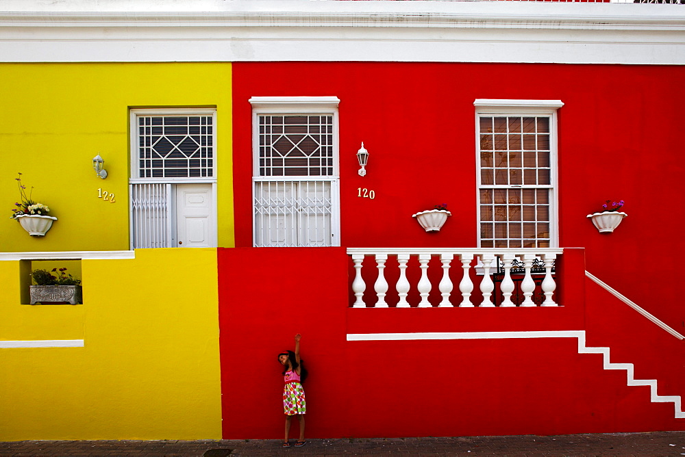 Colourful houses in the malaian quarter, Capetown, Western Cape, RSA, South Africa, Africa