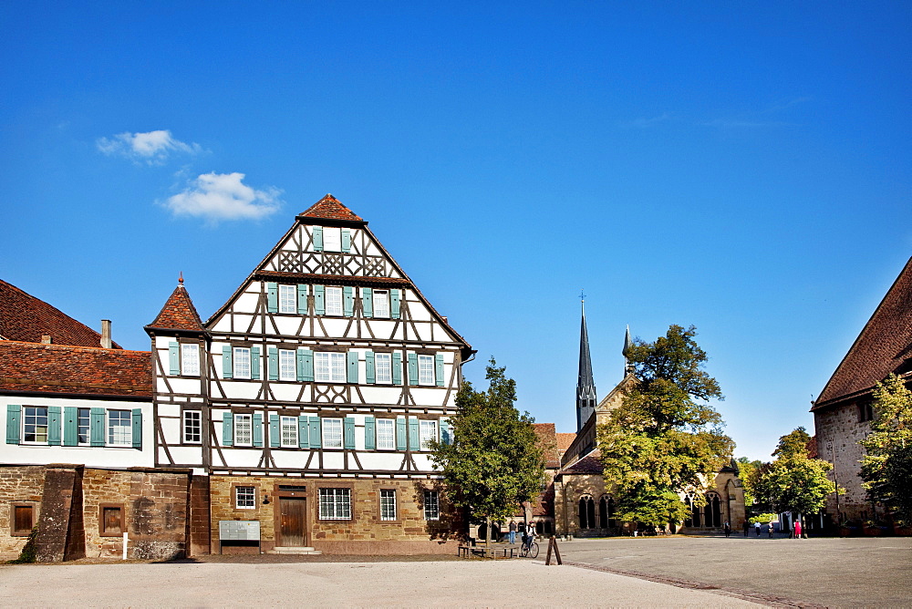 Monastery yard, Cistercian monastery, Maulbronn, Baden-Wuerttemberg, Germany