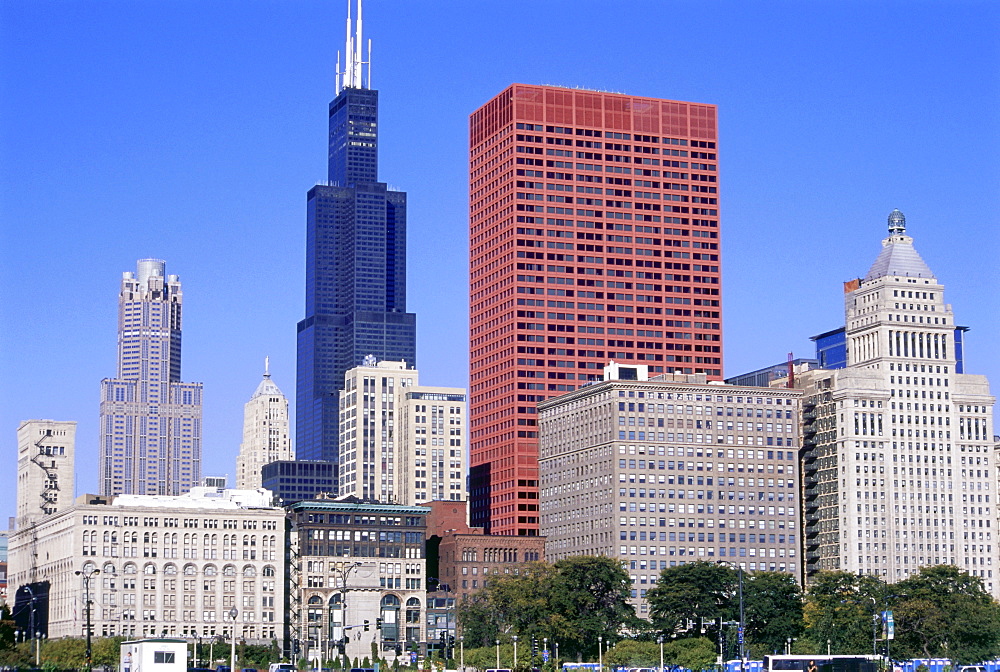 High rise buildings in Downtown Chicago, Illinois, USA