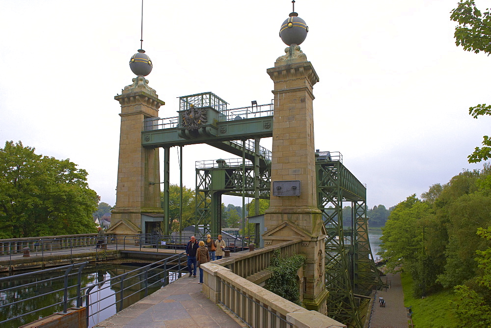 outdoor photo, Day, Canal lift, Schiffshebewerk Henrichenburg at the Dortmund-Ems-Kanal, LWL-Industrial Museum, Waltrop, Westphalia-Lippe, North Rhine-Westphalia, Germany, Europe