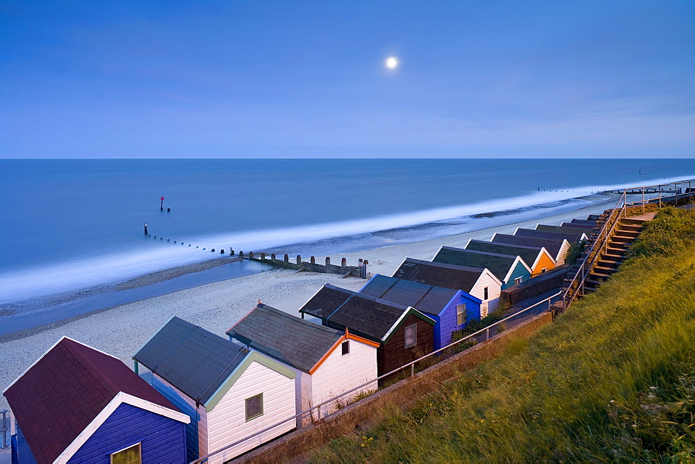 Beach huts in Southwold, East Anglia, Suffolk, England, Great Britain, Europe