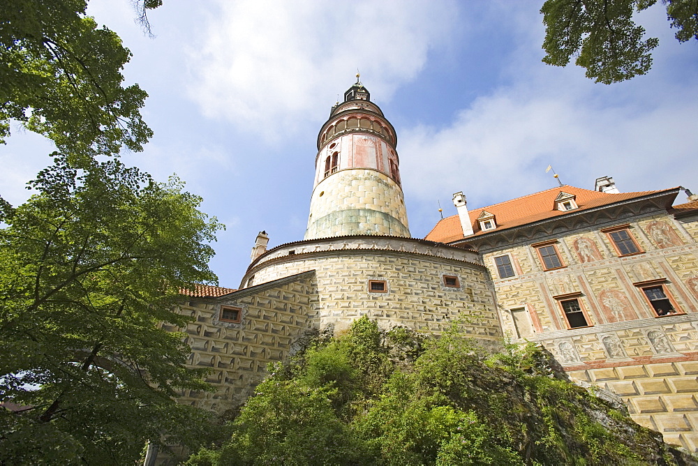 Castle in Cesky Krumlov, South Bohemian Region, Czech Republic