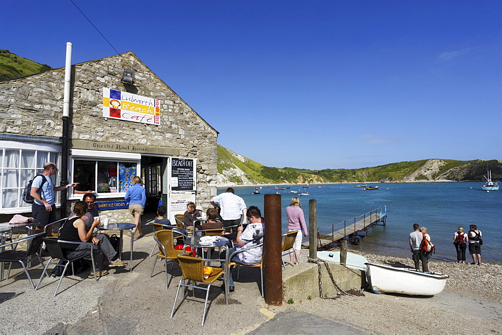 Cafe at Lulworth Cove, Dorset, England, United Kingdom