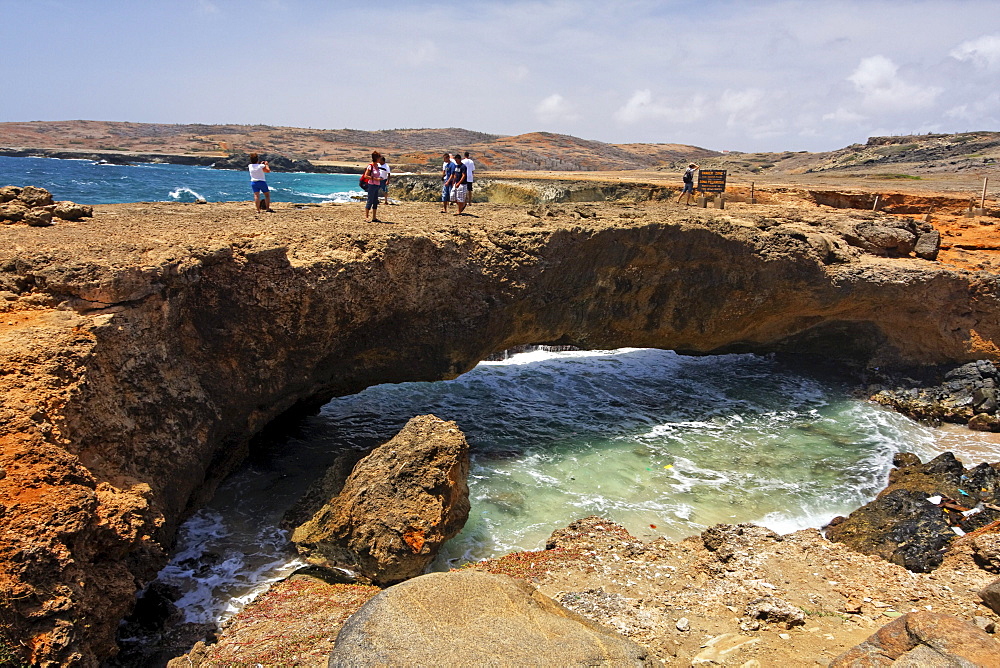 West Indies, Aruba, Natural Bridge, Tourists