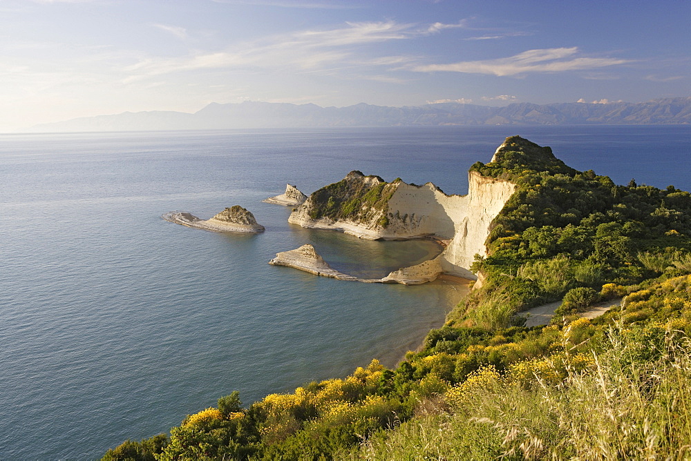 View at headland Cape Drastis, Corfu, Ionian Islands, Greece