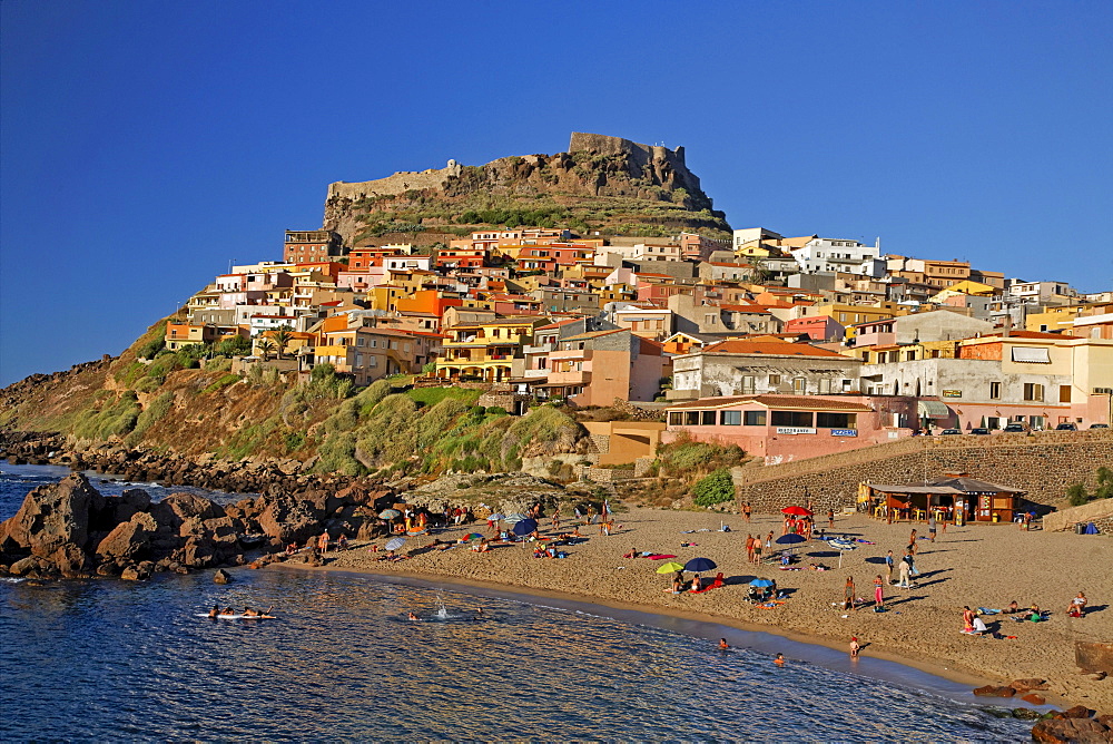 Italy Sardinia Castelsardo beach