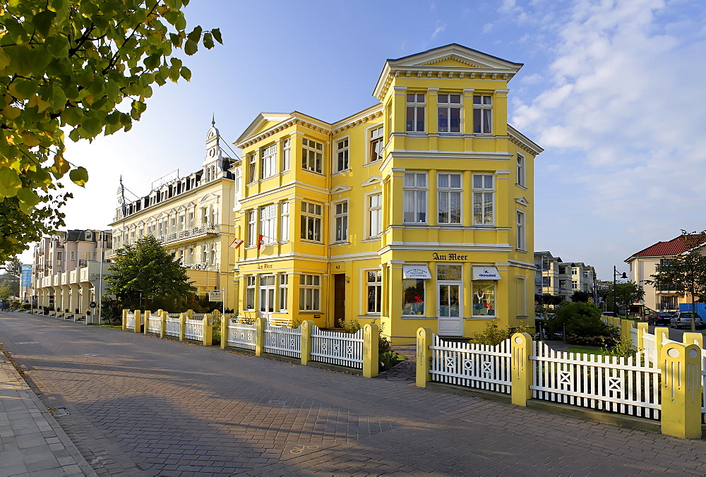 Scenic houses and mansions, Ahlbeck, Heringsdorf, Mecklenburg-Western Pomerania, Germany