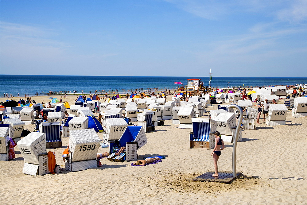 Beach Chairs, Beach, Westerland, Sylt Island, North Frisian Islands, Schleswig-Holstein, Germany